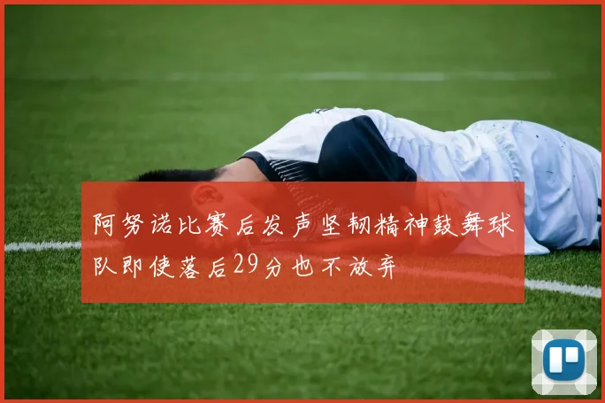 阿努诺比赛后发声坚韧精神鼓舞球队即使落后29分也不放弃